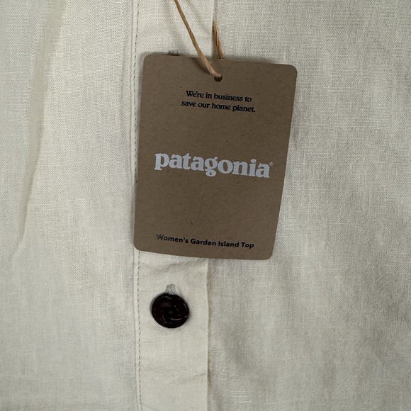 Patagonia Garden Island Top Womens Medium Whole Weave Natural Reversible New - Picture 3 of 7